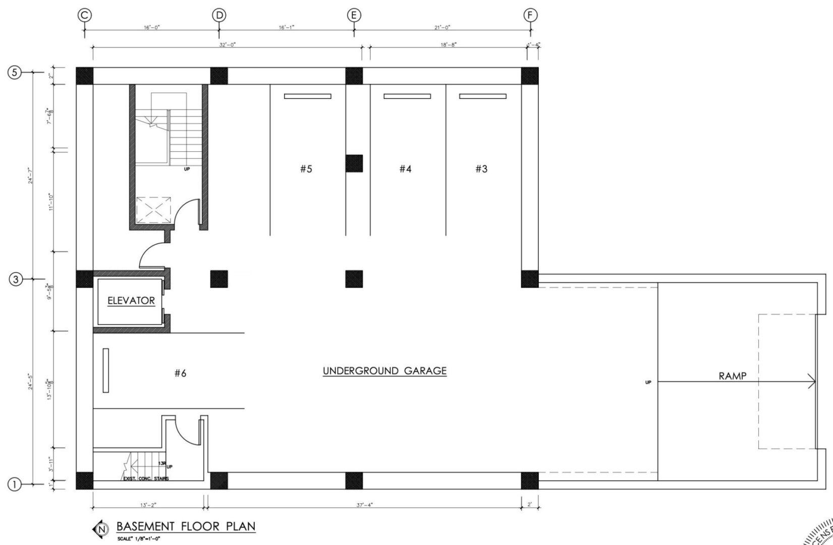 Architectural floor plan showing a detailed layout of rooms and walls.